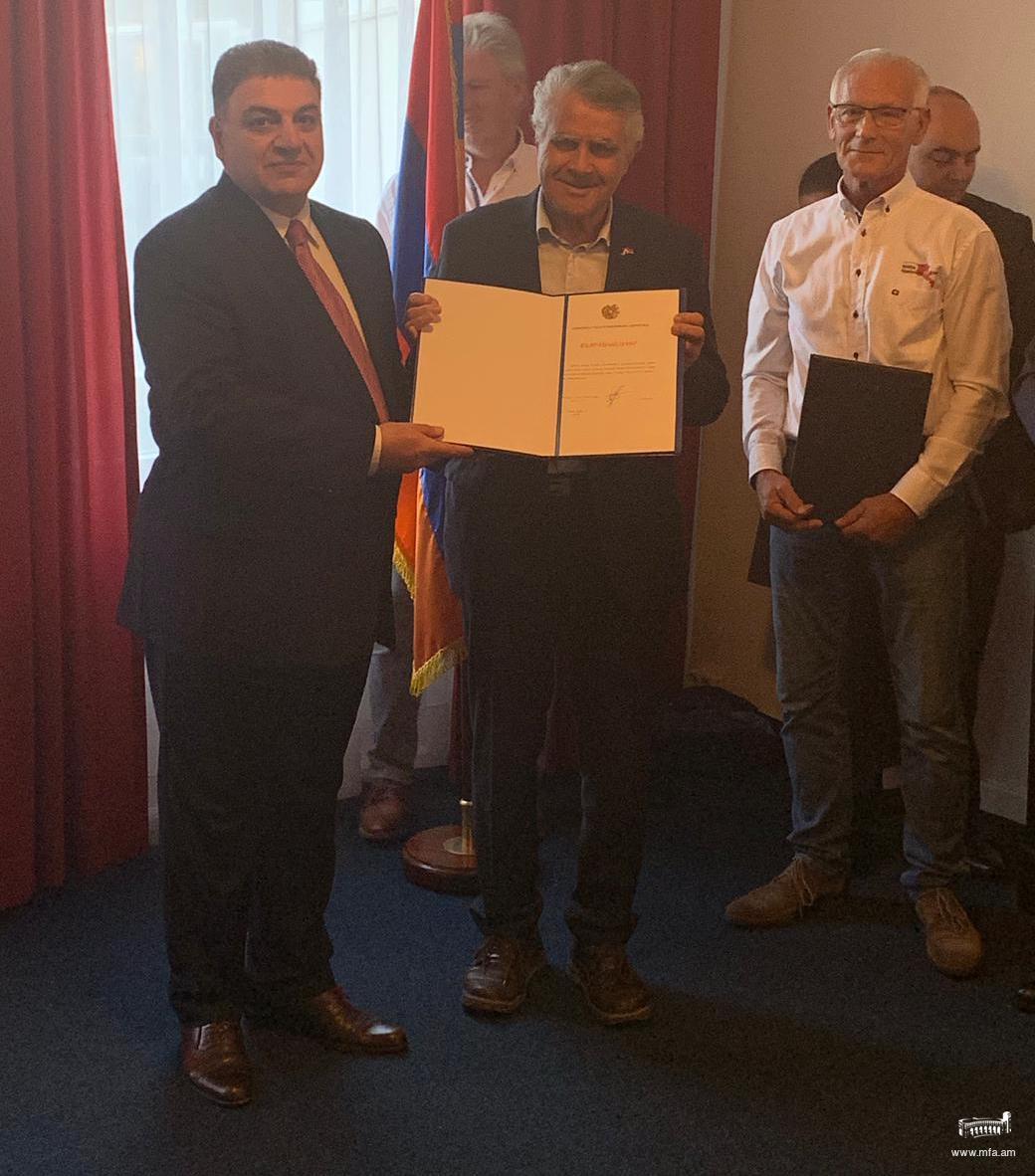 Award Ceremony at the Embassy of the Republic of Armenia in the