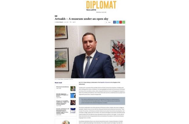«Diplomat» ամսագրում հրապարակվել է Նիդերլանդներում ՀՀ դեսպան Տիգրան Բալայանի հոդվածը
