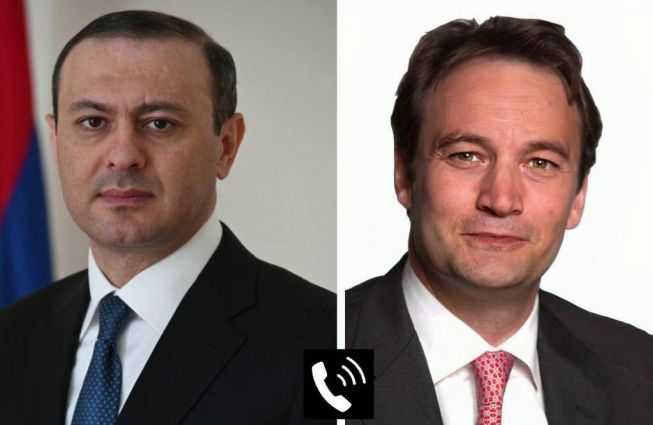 The Secretary of the Security Council Armen Grigoryan Had a Telephone Conversation With Geoffrey van Leeuwen