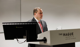 Ambassador Tigran Balayan delivered a lecture at the Hague University of Applied Sciences