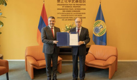 The Permanent Representative of Armenia presented the letter of his credence to the Director General of the Organisation for the Prohibition of Chemical Weapons