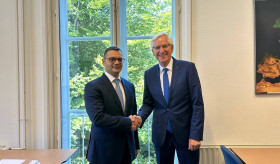 Meeting of Deputy Foreign Minister of Armenia Robert Abisoghomonyan with Director of Clingendael Academy Ron Ton